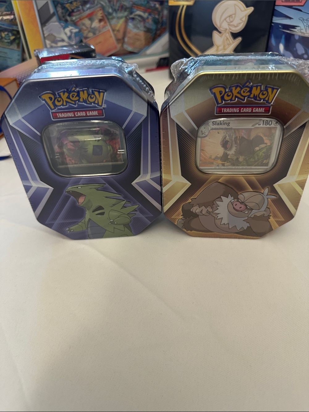 Trading Card Game Collectible Tins - Blue & Brown